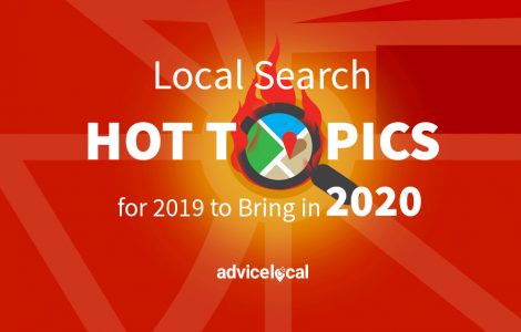 The hot topics of 2019 in local search, including Google My Business, Bing Places, local directories and more.