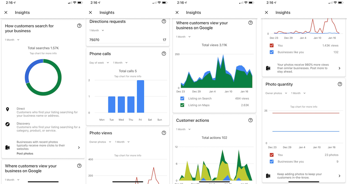 Navigating the Google My Business Insights via the Mobile App